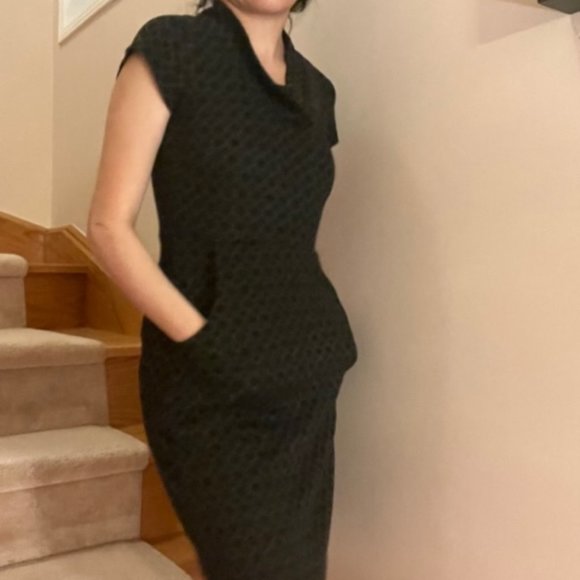 Fall Mono Pattern Tunic Dress - Picture 1 of 8